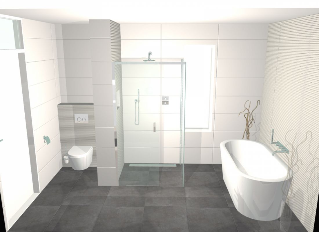 Schets badkamer 1 Schets badkamer 1